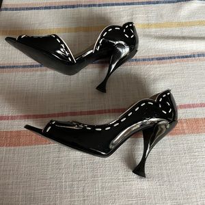 John Fluevog Hepburn Open Toe Heel Sz 11